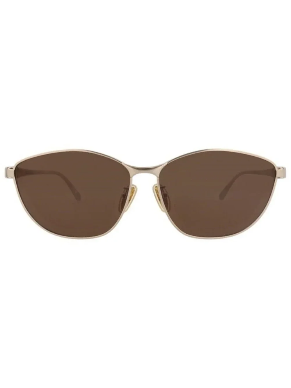 New Balenciaga Womens Cat Eye Gold Gold Brown Fashion Designer Sunglasses
